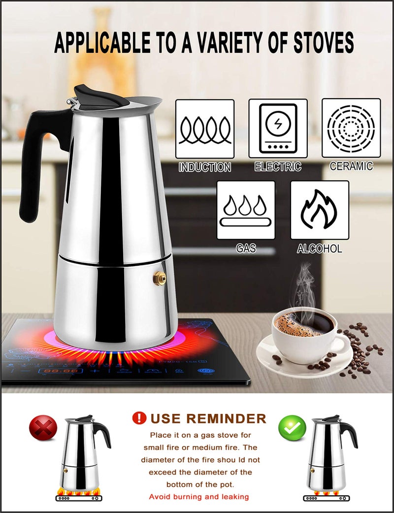 KenBerry Cafe Zest Stainless Steel Stovetop Coffee Percolator | South Indian Kaapi Maker | Moka Pot Espresso Maker | Mocha Pot Authentic Coffee Brewer- 6 Cups - Image 5