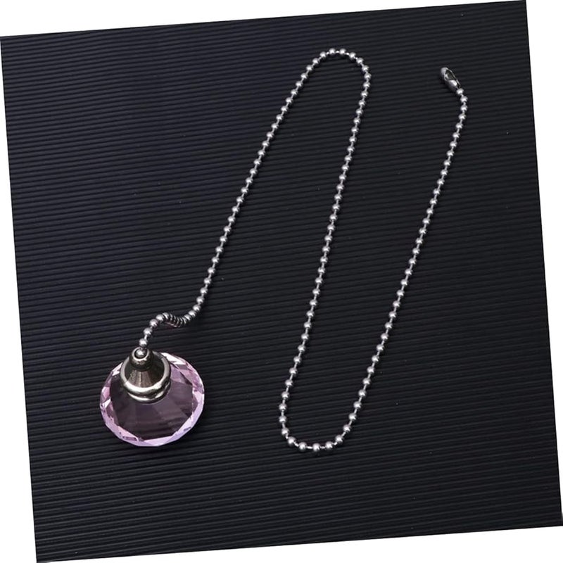 Artibetter Pink Crystal Ceiling Fan Pull Chain Pendants Diamond Cut Easy Grip Extended Reach Home Wedding Decor - Image 5