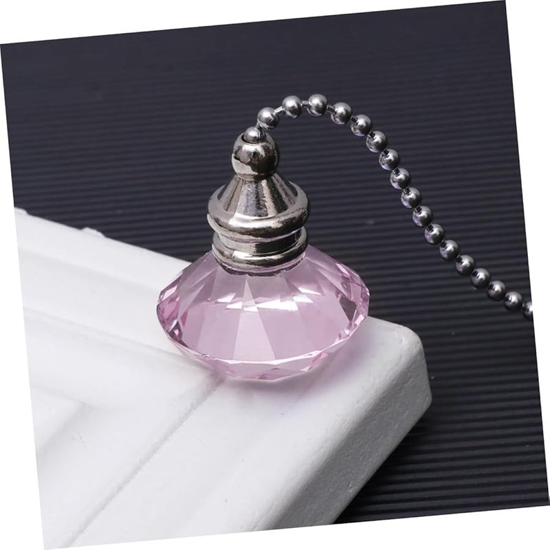 Artibetter Pink Crystal Ceiling Fan Pull Chain Pendants Diamond Cut Easy Grip Extended Reach Home Wedding Decor - Image 4