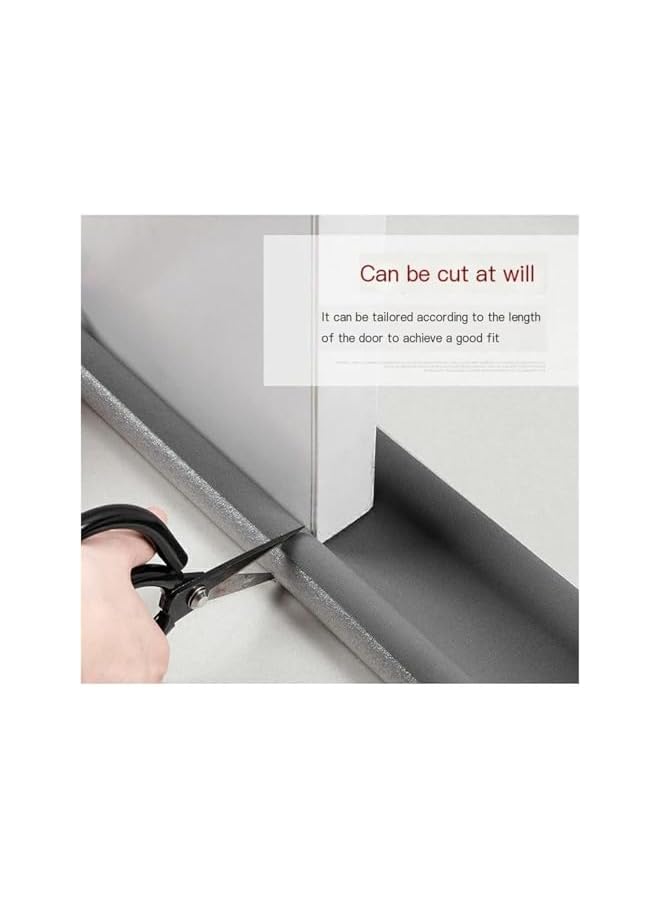 The Bros Twin Door Draft Stopper, Double Side Under Door Bottom Seal Strip Noise Blocker | Door Sweep Draft Blocker for Door | 10 * 95cm | - Image 2