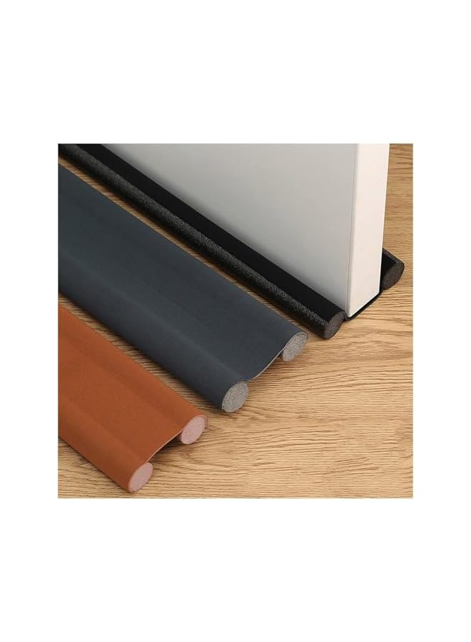 The Bros Twin Door Draft Stopper, Double Side Under Door Bottom Seal Strip Noise Blocker | Door Sweep Draft Blocker for Door | 10 * 95cm | - Image 3