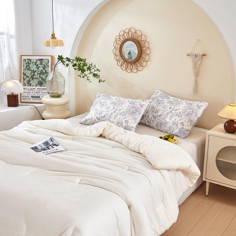 ECOCOTT 2 Pack Pillowcase Standard Size with Vintage Floral Pillow Cases Set  100% Cotton Standard Pillow Covers Envelope Closure (Standard  20""x26"") - Image 5