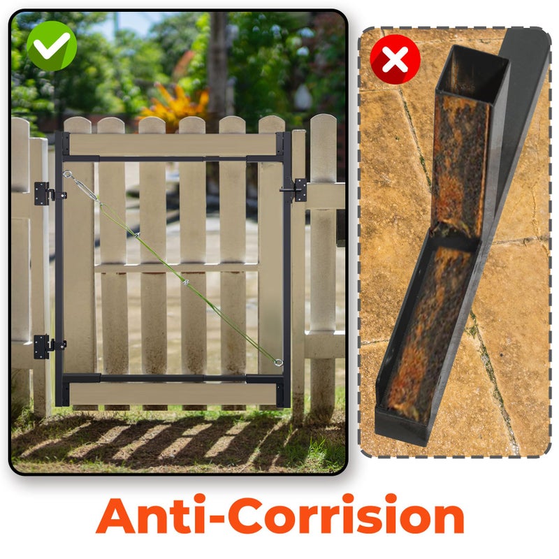 Sidasu Heavy Duty DIY Fence Gate Kit â€“ 36"-72" Adjustable Wood Gate Building Kit for 4-5 ft Fences, Fits Both 1"x4" and 2"x4" Wood - Image 3