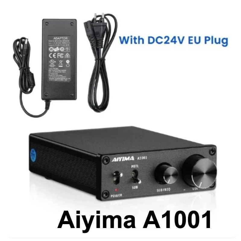 Aiyima A1001 Digital Mono Power Amplifier for Subwoofer, Tpa3116, 100w Class D, with 24V EU Adapter - Image 1