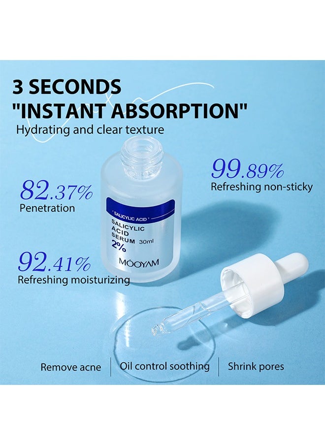 MOOYAM - Salicylic Acid Serum - Facial Serum with Salicylic Acid 2% for Acne and Acne Treatment 30ml, Unisex - Image 1