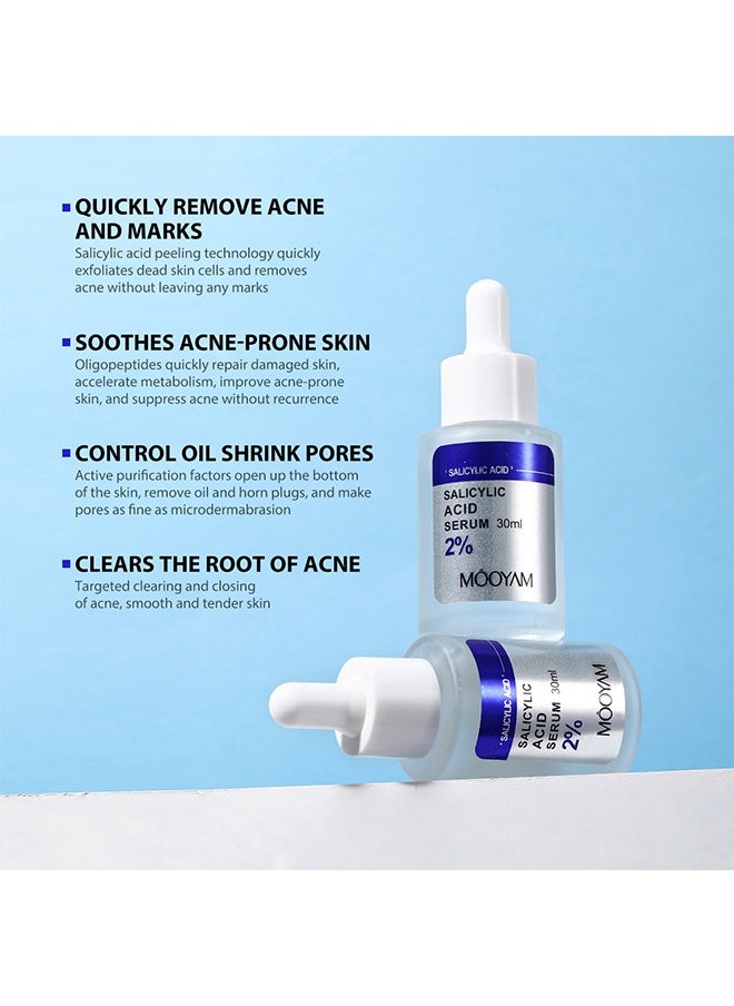MOOYAM - Salicylic Acid Serum - Facial Serum with Salicylic Acid 2% for Acne and Acne Treatment 30ml, Unisex - Image 1
