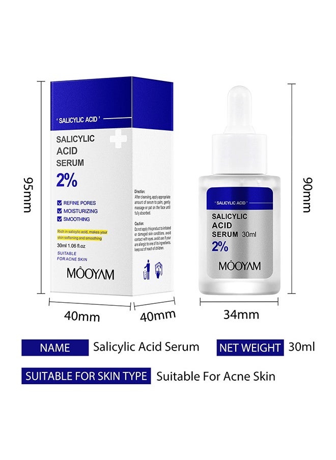 MOOYAM - Salicylic Acid Serum - Facial Serum with Salicylic Acid 2% for Acne and Acne Treatment 30ml, Unisex - Image 1