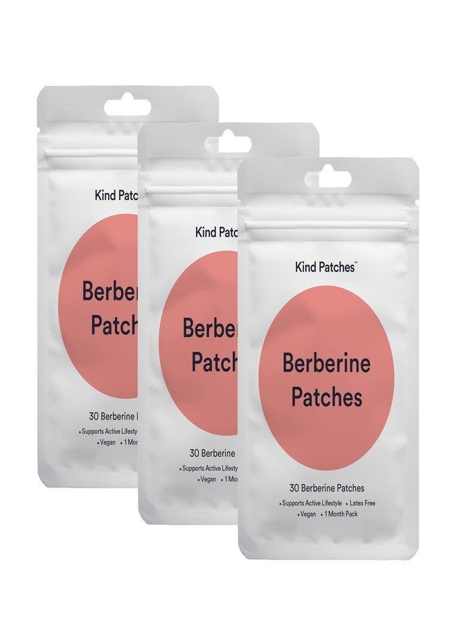 Kind Patches Berberine Patches with L Glutamine, Chromium, Pomegranate and Cinnamon - 3 Pack, 90 Patches - Image 1