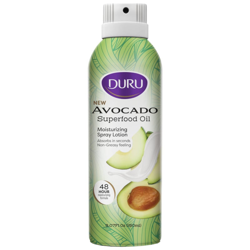 Duru Avocado Moisturizing Spray Lotion - Spray Moisturizer Avocado Oil Lotion 48 Hour Moisture Body Lotion - Image 1
