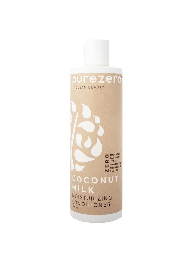Purezero Coconut Milk Moisturizing Conditioner 12 Fl Ounces Intense Hydration & Increase Shine Fight Dandruff & Frizz Zero Sulfates Parabens Dyes 100% Vegan & Cruelty Free - Image 2