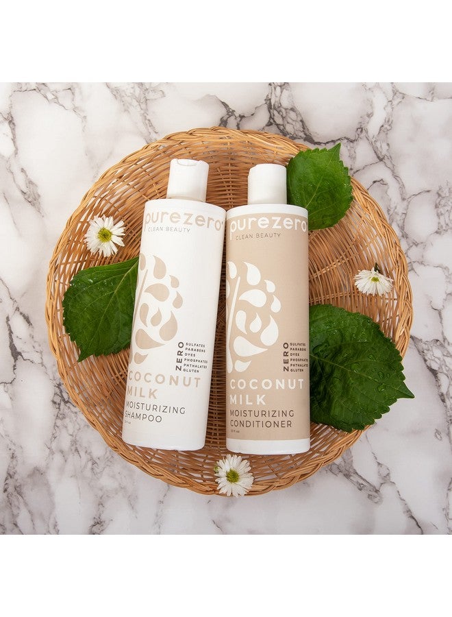 Purezero Coconut Milk Moisturizing Conditioner 12 Fl Ounces Intense Hydration & Increase Shine Fight Dandruff & Frizz Zero Sulfates Parabens Dyes 100% Vegan & Cruelty Free - Image 5