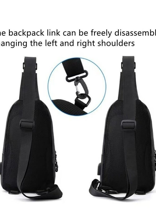 Skycare Skycare Sling Crossbody Bag Small Shoulder Backpack for Men Waterproof Slim Chest Bags Casual Daypack for Travel Cycling  - Image 5