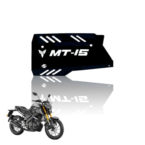 MOTO GENIUS Stainless Steel Exhaust Cover Silencer Protector for MT 15 | Premium Exhaust Heat Shield Protector for Enhanced Durability and Style | Easy Installation (Black) - Image 1