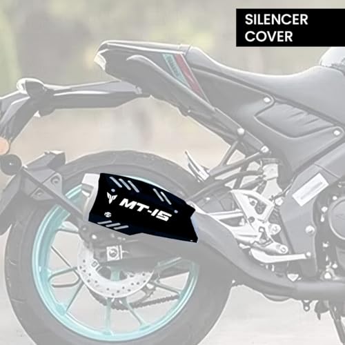 MOTO GENIUS Stainless Steel Exhaust Cover Silencer Protector for MT 15 | Premium Exhaust Heat Shield Protector for Enhanced Durability and Style | Easy Installation (Black) - Image 4