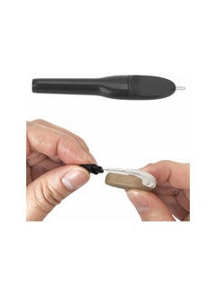 Hearing Aid Disassembly Cleaning Tool, 10pcs Hearing Aid Cleaning Brush Portable Hearing Amplifier Brushes with Wax Loop and Magnet, Screwdriver Earmold Vent Cleaner for Home Shop