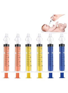6 Pack Set Nasal Rinse with Syringe, Nose Shower Set, 10ml Nasal Aspirator Nose Cleaner Syringe for Kids and Adults, Safe and Comfortable, Tasteless, Reusable Safe Nose Cleaner Syringe with soft Tip
