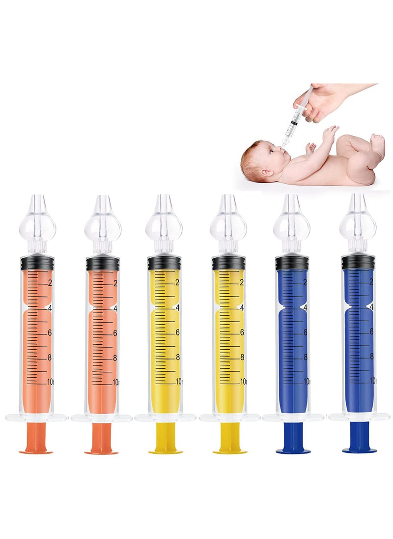 PYLCO SMART - 6 Pack Set Nasal Rinse with Syringe, Nose Shower Set, 10ml Nasal Aspirator Nose Cleaner Syringe for Kids and Adults, Safe and Comfortable, Tasteless, Reusable Safe Nose Cleaner Syringe with soft Tip - Image 1