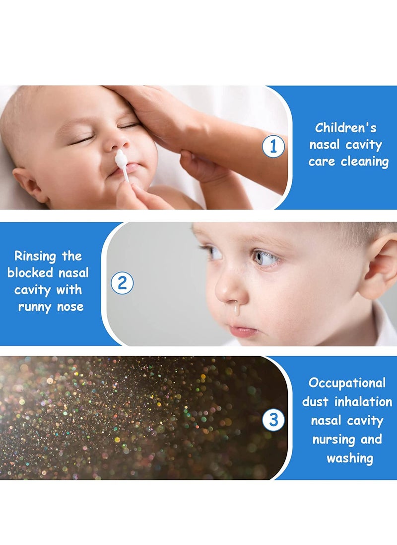 PYLCO SMART - 6 Pack Set Nasal Rinse with Syringe, Nose Shower Set, 10ml Nasal Aspirator Nose Cleaner Syringe for Kids and Adults, Safe and Comfortable, Tasteless, Reusable Safe Nose Cleaner Syringe with soft Tip - Image 1