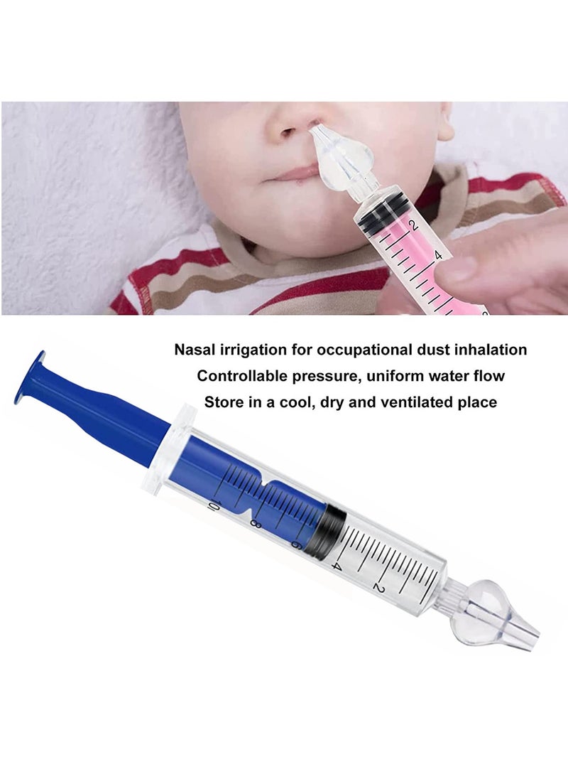 PYLCO SMART - 6 Pack Set Nasal Rinse with Syringe, Nose Shower Set, 10ml Nasal Aspirator Nose Cleaner Syringe for Kids and Adults, Safe and Comfortable, Tasteless, Reusable Safe Nose Cleaner Syringe with soft Tip - Image 1
