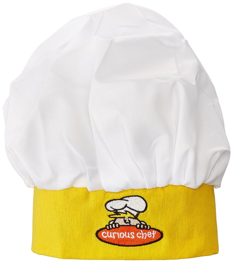 Curious Chef Childrens Yellow Orange Chef Hat
