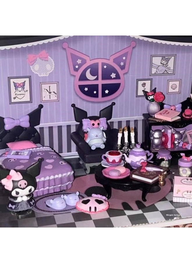 null - Remment Sanrio Culomi's Room Blind Box Eating And Playing With Melody Miniature Scene Model Desktop Ornaments-Color:Melody Room [full Set Of 8 Styles] No Duplication-Specifications:Motherland Version [non-returnable And Non-exchangeable] - Image 1