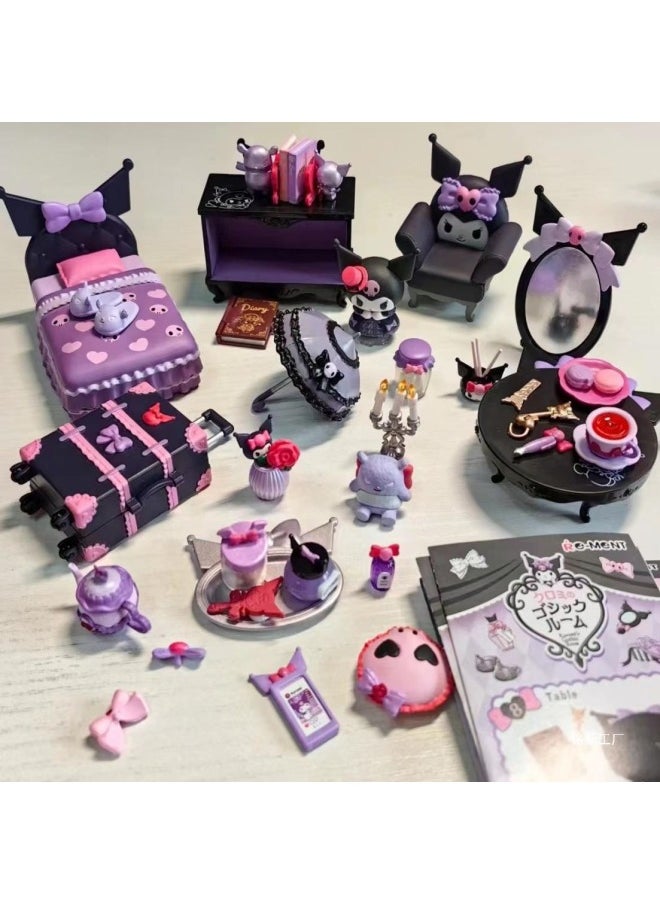 null - Remment Sanrio Culomi's Room Blind Box Eating And Playing With Melody Miniature Scene Model Desktop Ornaments-Color:Melody Room [full Set Of 8 Styles] No Duplication-Specifications:Motherland Version [non-returnable And Non-exchangeable] - Image 1