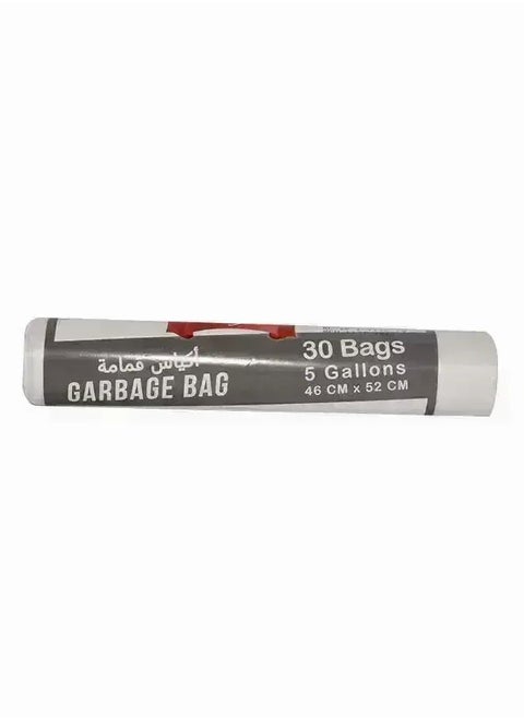 Garbage Bag, White, 30 Pcs