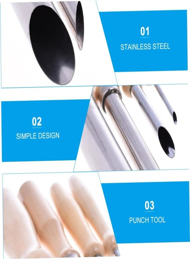 Worison 4 Pcs Round Hole Cutter Stainless Steel Circle Shaping Pottery Clay Sculpture Tools - Image 5