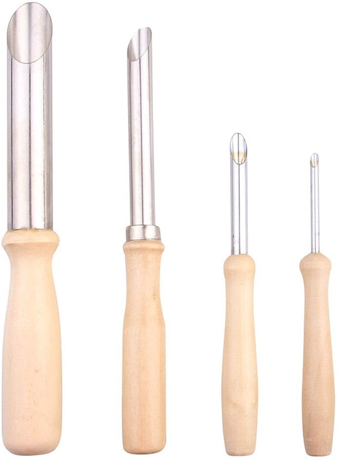 Worison 4 Pcs Round Hole Cutter Stainless Steel Circle Shaping Pottery Clay Sculpture Tools - Image 1