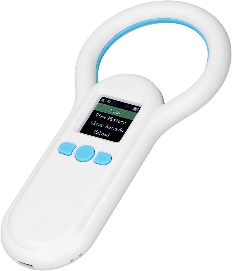 TengXiCLP S20 Pet Microchip Scanner, Portable Animal Ear Tag ID Reader, 1.44 Inch TFT Display with 500 Records Storage, 134.2Khz RFID Scanner for Pets and Livestock Management - Image 2