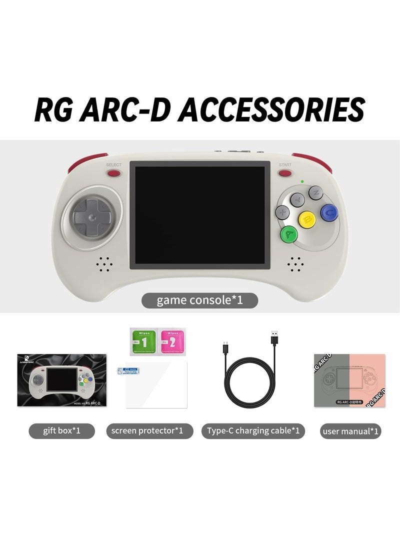 ANBERNIC RG ARC D Retro Handheld Game Console, Dual OS Android 11 and Linux System with 128G SD Card 4541 Games Support 5G WiFi 4.2 Bluetooth Moonlight Streaming and HDMI Output (Grey)