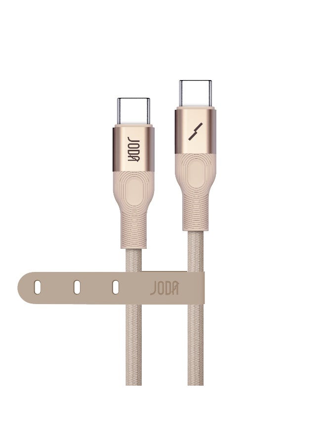 Güde JODA Flex 60W USB-C to C Nylon Braided Cable 1.2M - Built to Last 50,000 Bend Lifespan, Ultra-Soft Silicone, and Included Silicone Tie for Tidy Storage - Image 1