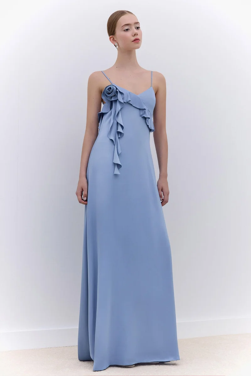 مانوكا Ruffled Evening Dress