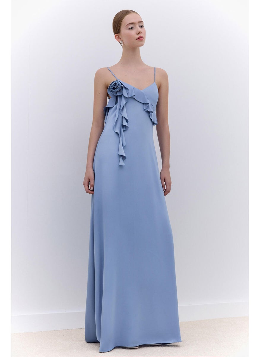 Manuka - Rosalie Strapless Evening Dress Blue - Image 1