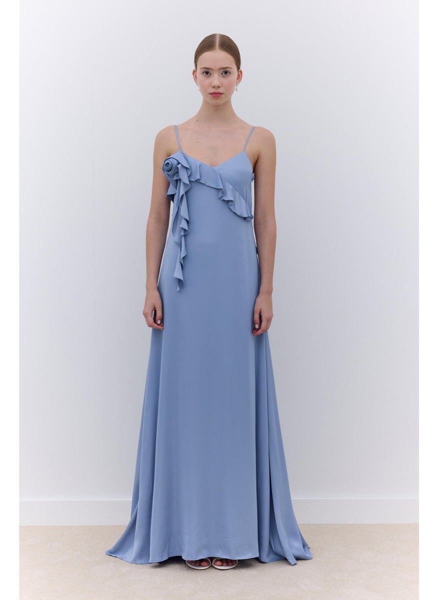 Manuka - Rosalie Strapless Evening Dress Blue - Image 1