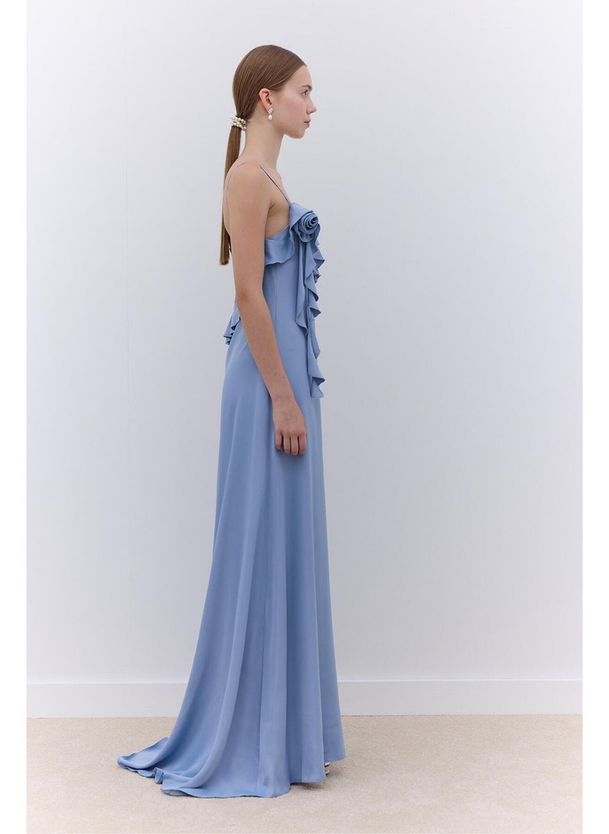 Manuka - Rosalie Strapless Evening Dress Blue - Image 1