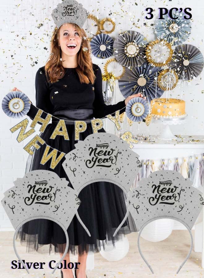 Feelings Happy New Year Tiara – Silver – Set of 3 - Image 4