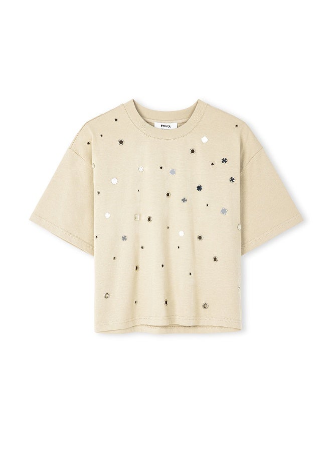 Ipekyol Embellished Cut-Out T-Shirt  - Image 5