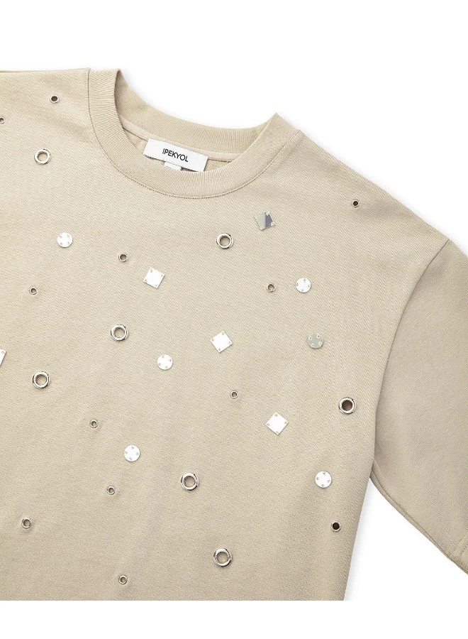 Ipekyol Embellished Cut-Out T-Shirt