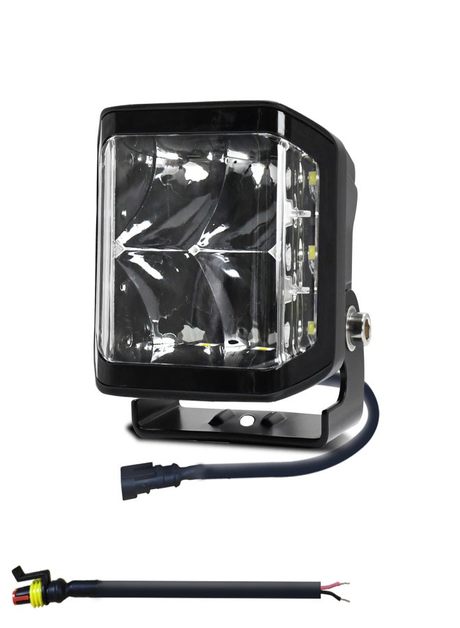 مصباح عمل LED ثلاثي الجوانب 6000 كلفن 100 وات مصابيح قيادة IP67 مقاومة للماء للشاحنات والدراجات النارية وسيارات الدفع الرباعي والمركبات الرباعية والقوارب - Image 1
