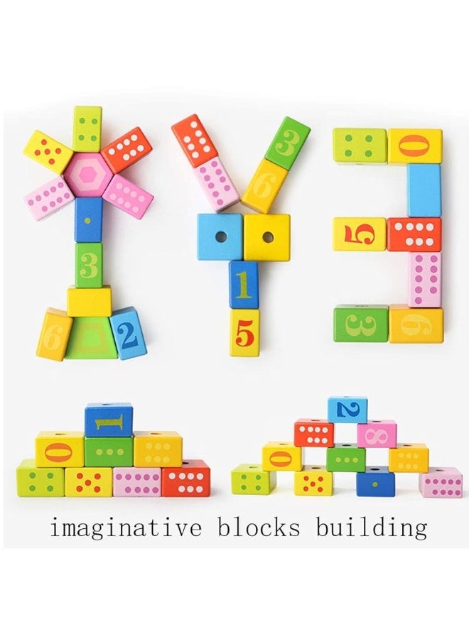 BOHS BOHS Caterpillar Lacing Blocks - Threading & Stacking - Toddler Learn Counting, Numbers and Shapes- Baby Kids Fine Motor Skills Toys  - Image 1
