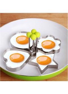 Stainless Steel Fried Egg Mold Artifact DIY Model Heart-shaped Poached Rice Ball Abrasives Set-Specifications:heart-shaped