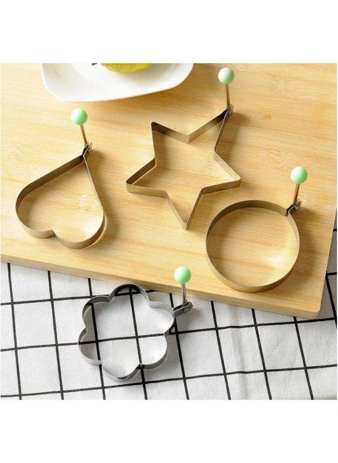 Generic - Stainless Steel Fried Egg Mold Artifact DIY Model Heart-shaped Poached Rice Ball Abrasives Set-Specifications:heart-shaped - Image 1