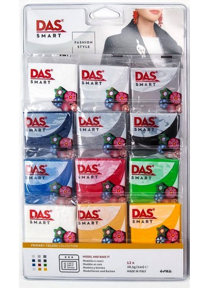 دي اي اس طقم طين بوليمر ذكي 12 لون باستيل - Image 1