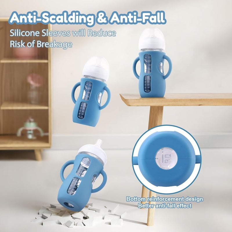 Hranio Silicone Bottle Covers Silicone Sleeve for Avent Natural Glass Baby Bottles Fits Philips Avent Glass Bottle Sleeve Phillips Avent Glass Bottles 8oz 3 Pcs - Image 5