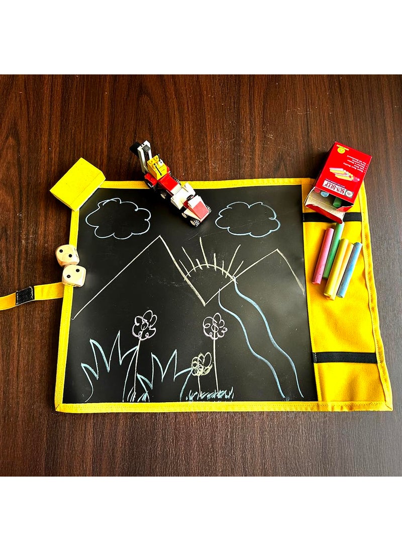 The Rosette Imprint The Rosette Imprint Rollup Table Mat Placement Mat Blackboard for Kids Children Candyland Design  - Image 2