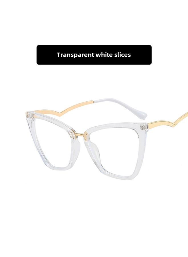 Generic European And American Cat's Eye Flat Mirror Anti-blue Light Bent Leg New Glasses Frame Concave Shape Photo Same Style