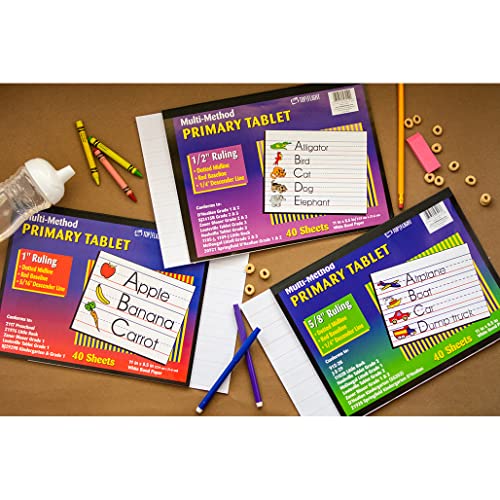 Top Flight Multi-Method 3rd Grade Primary Tablet, 1/2 Inch Ruling, Bond Paper, 11 x 8.5 Inches, 40 Sheets (56419), White - Image 4