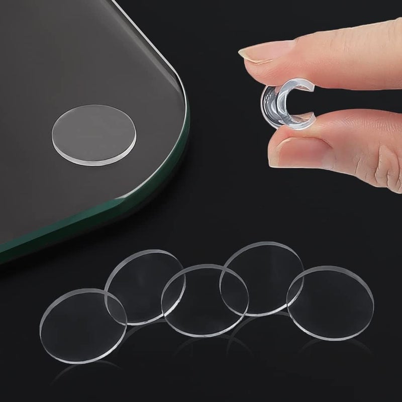 Maylanny Extremely Soft Glass Table Top Bumper, Anti Slide and Scratch for Glass Table, Transparent Non-Adhesive Rubber Pads for Glass Table Top Spacer. to Avoid The Movement of Glass (Round & Square, 20 PCS) - Image 1