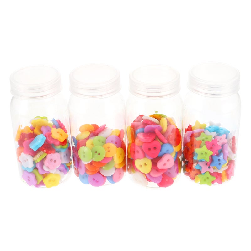 4 Bottles of Multipurpose Sewing Buttons DIY Colorful Buttons Resin Clothes Buttons - Image 2